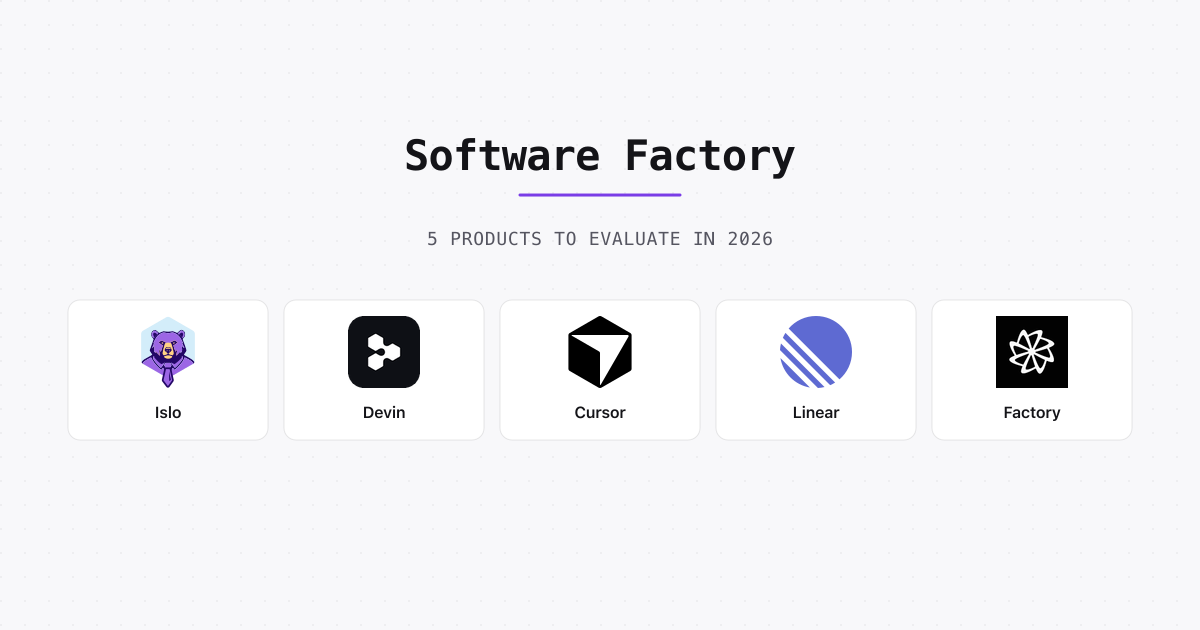 What is a software factory? 5 products to evaluate in 2026